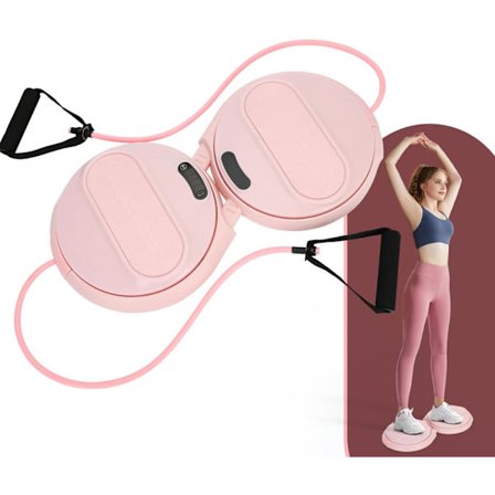 Midjetvridningsmaskin, Smart Ab-bräda med kaloriräknare och motståndsband, justerbar magfettförbrännare för kvinnor och män - Hemmaträning