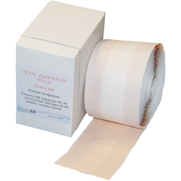 Tekstilplaster på rull 6cm x 5