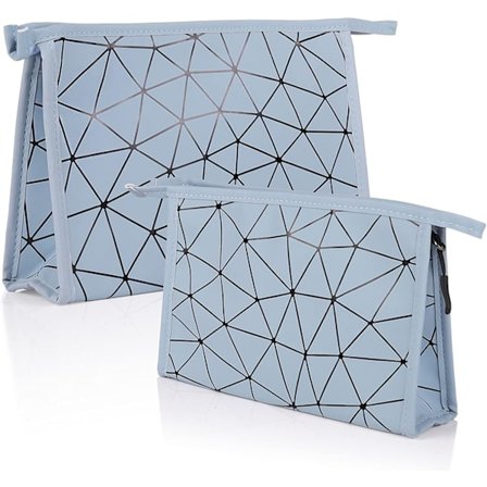 Sminktaske, 2 stk. sammenklappelig multifunktionel toilettaske pige kvinde