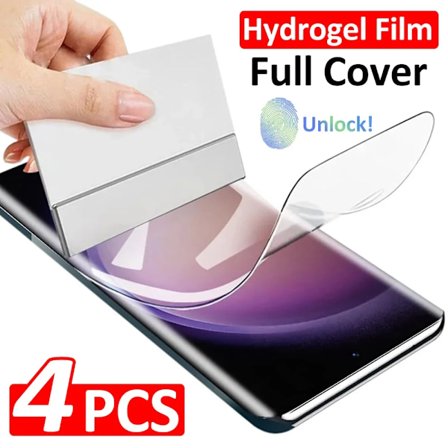 4-pack Hydrogel Film för Samsung Galaxy S24 S23 S22 S21 S20 Ultra Plus Skärmskydd för Samsung S24 Ultra S23 S20 S21 FE Samsung S21 Ultra