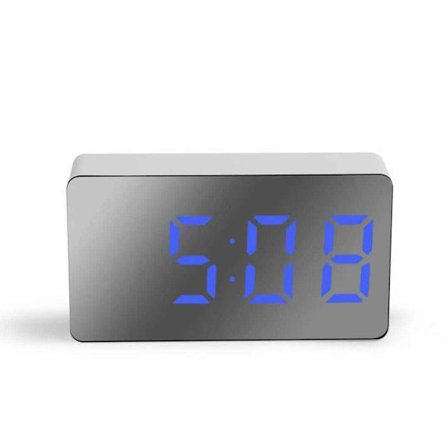 Mini Digital Reisevekkerklokke med LED-Display & Snooze[YDE] Blå One size