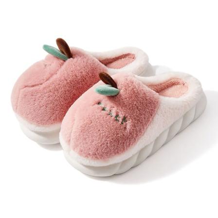 Unisex Flat Fuzzy Tofflor Slip On House Skor