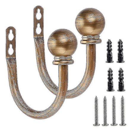 Runde Gardinholdere, Dekorative Gardinkroge Væghængte - Plemdea