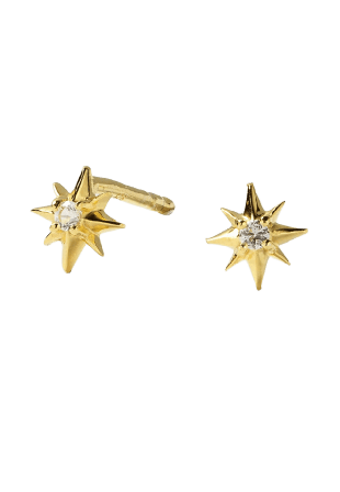 Syster P North Star Stud Earrings Gold Örhängen Dam Guld ONESIZE