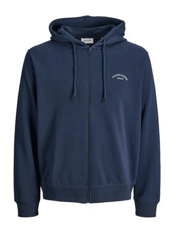 Jack & Jones Jjcollege Logo Sweat Zip Hood - Navy - XL