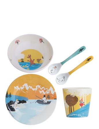 Moomin Summer Heavens, Giftset, 5 Pcs, Yellow Patterned Rätt Start