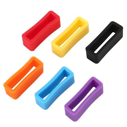 7 stk. gummirem for urrem til klokke - spenne - ring - løkke for 20 mm bredde