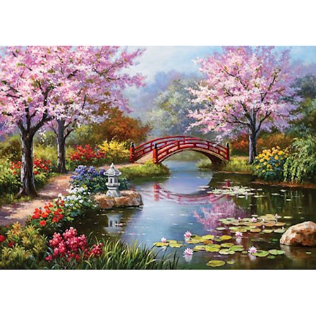 Timanttimaalaus / Koristeellinen maalaus DIY 5D-40x30cm-Maisema - spot-myynti