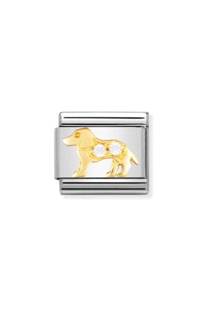 Animals 18K Gold & CZ White Dog