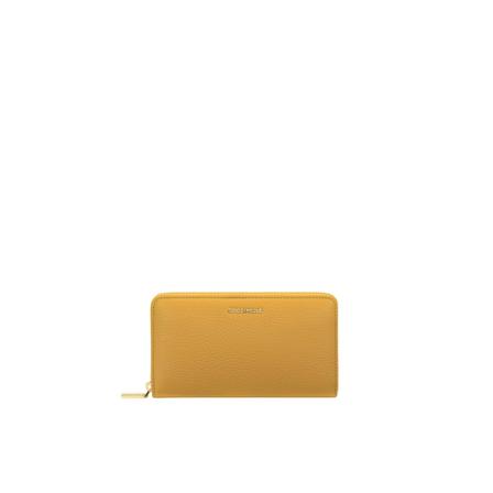 Coccinelle, Metallic Soft Wallet Żółty, Kobieta, Rozmiar: ONE Size