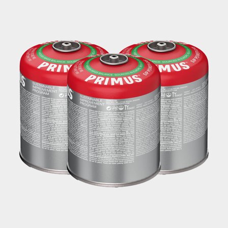 Bombola di gas / gas da campeggio Primus SIP Power Gas, filettata, da -15° a +25°C, 450 grammi, confezione da 3