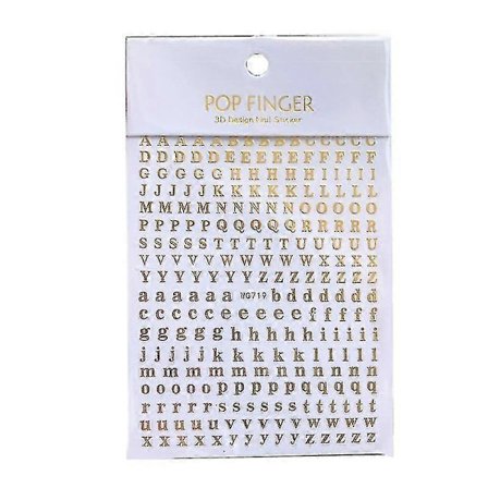 26 bogstaver Store og små bogstaver Selvklæbende klistermærker til kuverter