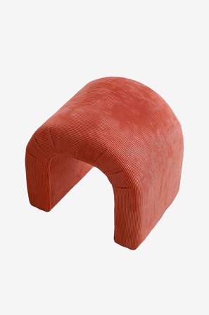 Hanah Home - Pouffe-Atlanta - Rød - Fodskamler & puffer - Fra Homeroom