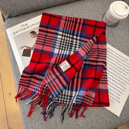Vinter Dam Scarves Sjal Oversized Dam Tartan Rutig Scarf Filt Julklappar för kvinnor(18) .c