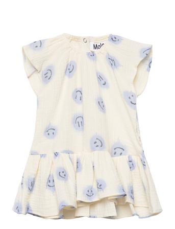 Carolina Dresses & Skirts Dresses Casual Dresses Short-sleeved Casual Dresses Hvit Molo*Betinget Tilbud