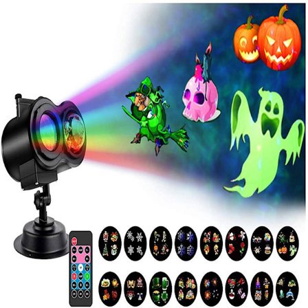 Julprojektor Halloween LED-lys, 16 dias LED-projektor