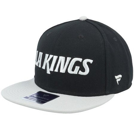Fanatics - NHL Svart snapback Caps - Los Angeles Kings Iconic Color Blocked Black Stone Gray Snapback @ Hatstore