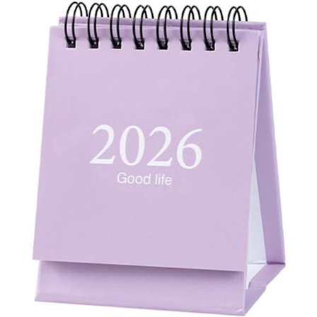 2026 Bordkalender Bærbar Lille 9,5x7,5cm Taro Lilla Jan 2026-Jul 2027 Kreativ Memo Dekoration