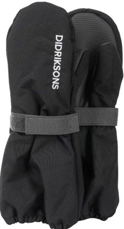 Didriksons Biggles Zip Mitten 8 Kids Black