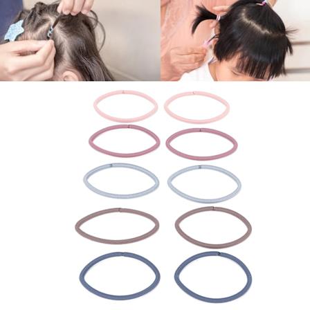 Enkel og fasjonabel hårstrikksnor for kvinner og jenter - Elastisk hestehaleholder - Hårtilbehørssett - Rosa