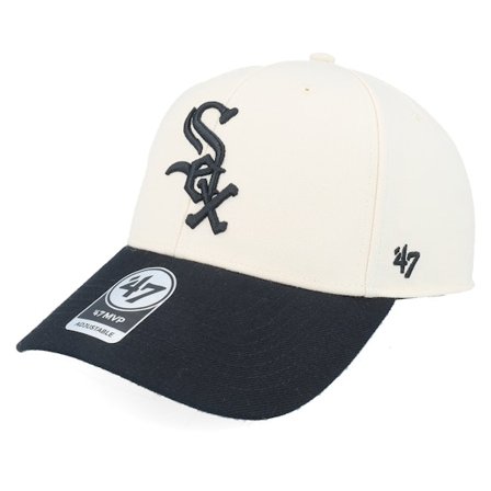 47 Brand - Beis adjustable Gorra - Chicago White Sox Two Tone Mvp Natural/Black Adjustable @ Hatstore