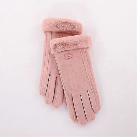 Varma vinterhandskar i ull för kvinnor, pekskärmshandskar för textning