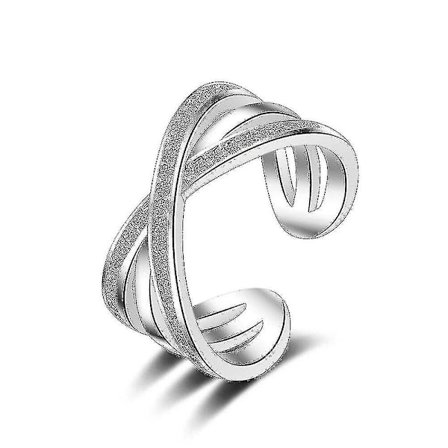 2 st koppar dubbla ringar öppningsbara justerbara ringar för kvinnor mode dubbla ringar-1