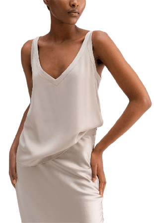 Ahlvar Gallery Tank top Shin Linnen Dam Beige XL