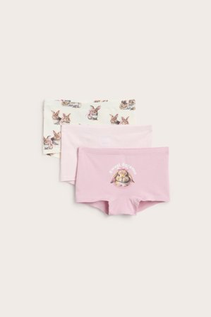 Kappahl | 3-pk. boxer med kaniner | Lyserosa