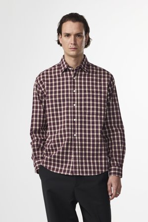 NN.07 Deon 5465 Hemd Herren Rot Bio-Baumwolle