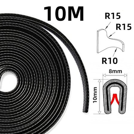 10m reunalista reunaprofiili musta reunanauha kiinnitysprofiili kumi