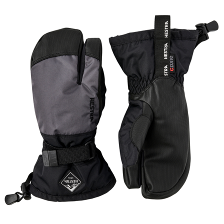 Hestra Gauntlet Czone Jr. 3 Finger Graphite/Black