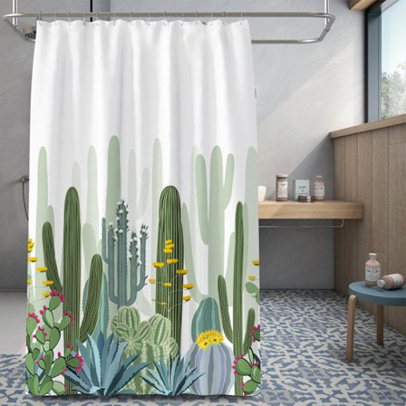 Växter Mönster Vattentät Mögelresistent Duschdraperi, Badrock