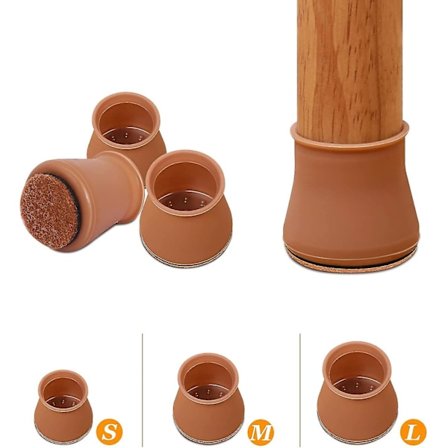 Runde Stollebeskyttere for Møbler - Silikonbeskyttelse for Gulvet