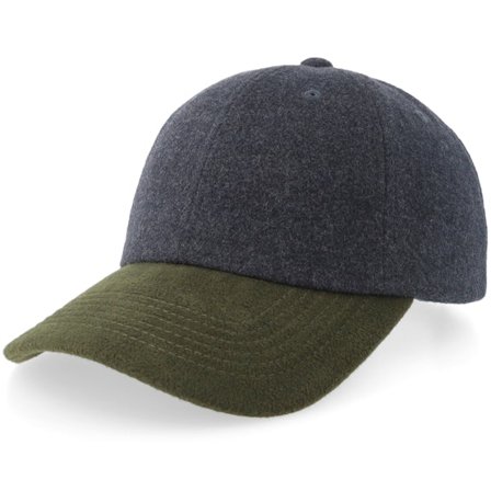 Equip - Gris unconstructed Casquette - Wool Charcoal/Olive Dad Cap @ Hatstore