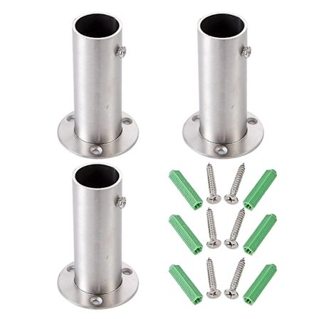 3 st Trä Mark Pool Garderob Däck Flänsar Stegar Stång Kraftig 6 Skruvar Robust (FMY)