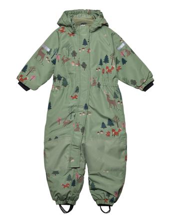 Overall Functional Taslan Aop Outerwear Coveralls Snow/ski Coveralls & Sets Grønn Lindex