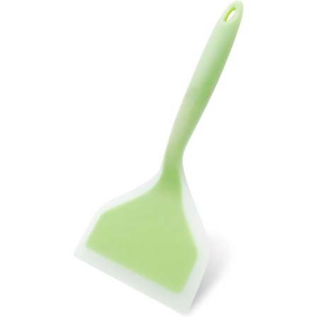 Silikonspatel pannkaksspade omelettspatel vändare för ägg fisk pannkaka pizza och biff bred mjuk pizzaspade non-stick värmebeständig kök