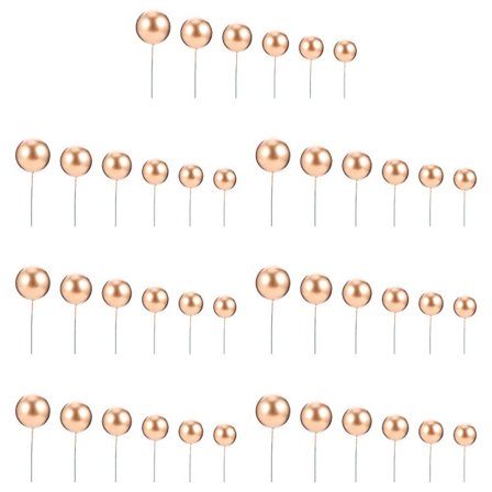 42 boll tårtinsats dekoration DIY tårtinsats dekoration tårttillbehör (11X4 cm, guld)