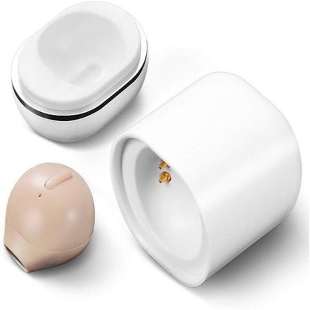 Näkymättömät Mini Bluetooth -kuulokkeet True Wireless Stereo -kuulokkeet Nude Ribbon -latauskotelo (ihonväri (yksi, nappi))