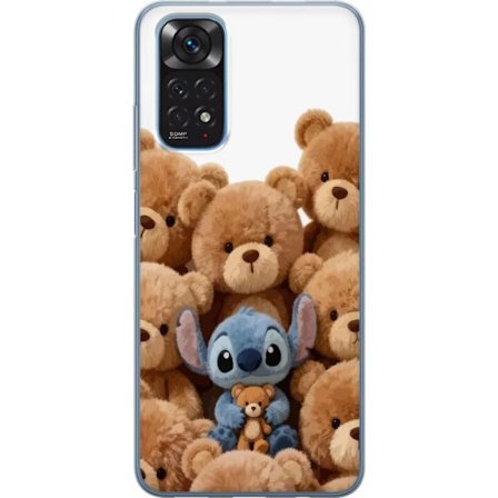 Kompatibel Mobilcover til Xiaomi Xiaomi Redmi Note 11 Sød og sikker illustration med Stitch omgivet af bamser, der skaber en varm og legende følelse