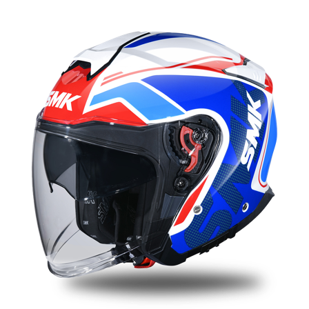 SMK GTJTourer Öppen Hjälm Vit/Röd XXL