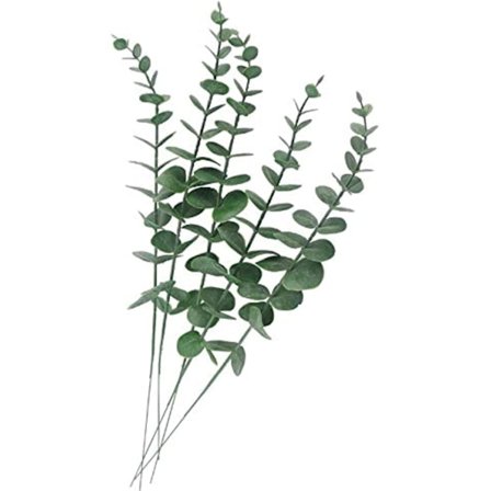 5 kpl aitoa kosketusta lehden tekosilkkikukka eukalyptus varsi faux eukalyptus