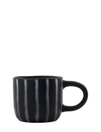 Cup, Line, Black/Brown Home Tableware Cups & Mugs Coffee Cups Svart House Doctor*Betinget Tilbud