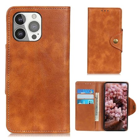 Alpha läder iPhone 13 Pro fodral - Brun