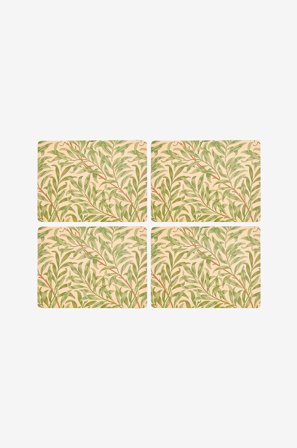 Pimpernel - Bordsunderlägg Morris & Co Willow Bough Green 4-pack - Flerfärgad - Löpare & tabletter - Från Homeroom
