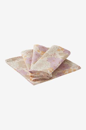 Jotex - Serviett 4-pk Hvite peoner - PEONY - Kjøp Servietter hos Jotex