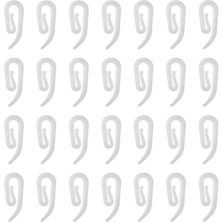 100 st Vita Gardinkrokar i Plast - Skena, Fönster, Dörr och Dusch