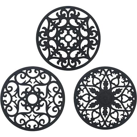 Silikone Grydelapper, 3 stk. Skridsikre Varmebestandige 250°C Multifunktionelle Skestøtter Køkkenunderlag Bordmåtte til Køkken og Spisestue