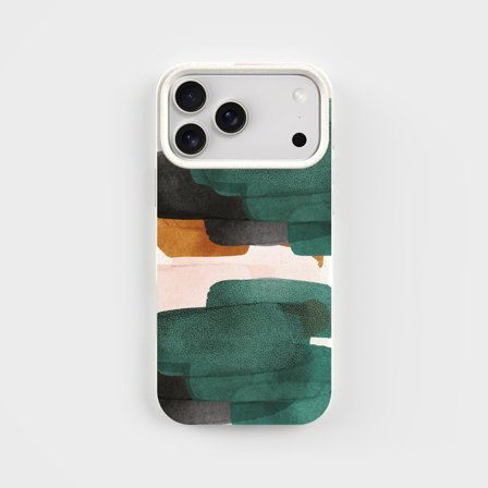 Eco-Friendly PLNTPRTCT Phone Case Teal Blush, Made with Plants, iPhone 17 Pro Max